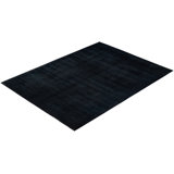 Overdyed Hand-Knotted Wool Modern-Contemporary Black Area Rug 9' 3" x 12' 3"
