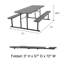 Table de pique-nique pliable de 6 pi COSCO Outdoor Living-40333076