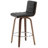 Swivel Upholstered Counter & Bar Stool With Solid Wood Frame and L-Shaped PU Leather Back-588686632-588686635