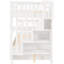 Lit superposé blanc Twintwin avec lit gigogne et structure stable Hardy Build-459669717