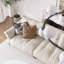 Coussin modulaire 106,30 po en polyester blanc-129490103