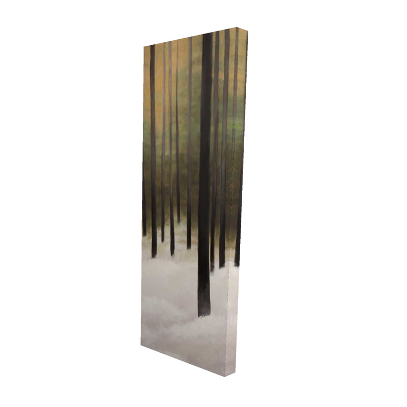 Silent Forest - Rustic Brown Canvas for Home Decor