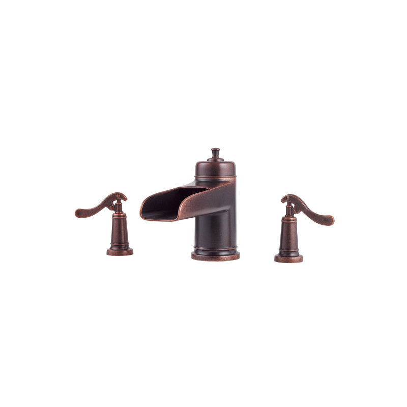 Ashfield Deck Mounted Roman Tub Faucet Trim, Rustic Bronze