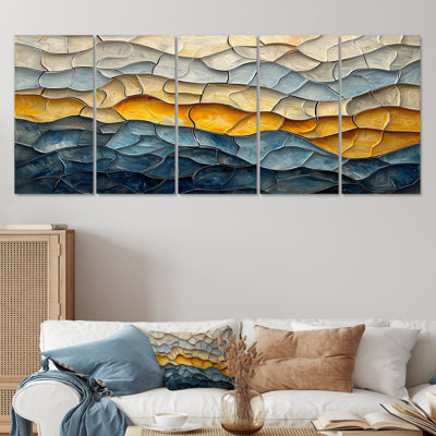 «Waves», art mural moderne pour salon