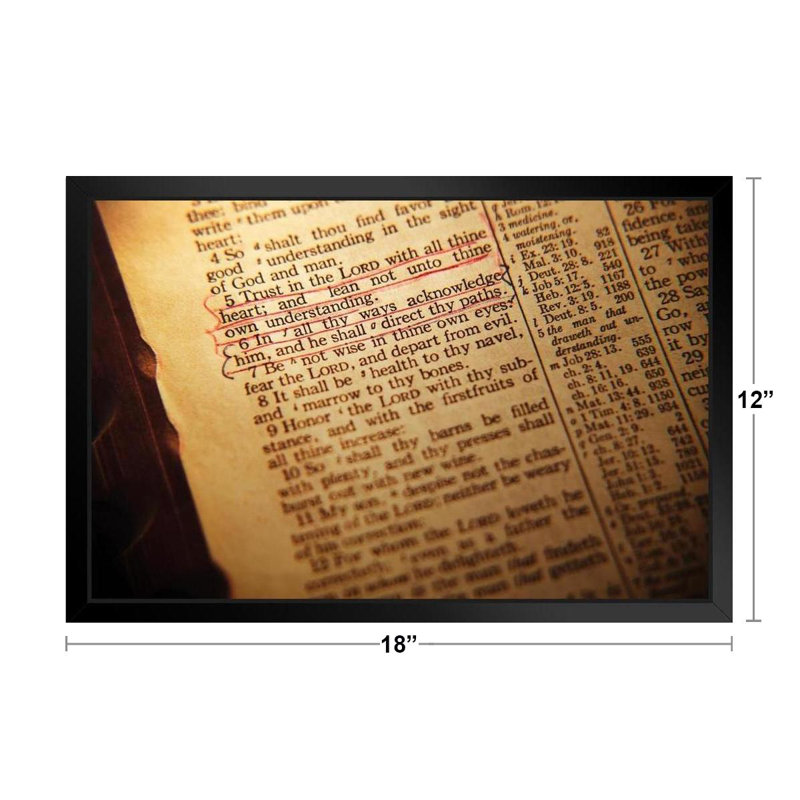 Trinx Closeup Of Bible Verse Proverbs 35 Trust In The Lord Art 