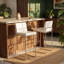 Tabouret de bar haut dossier Fuji l 19,5 po x P 16,5 po x H 40,5 po (ensemble de 3)