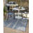 Bonnetta Geometric Machine Woven Polypropylene Indoor / Outdoor Area Rug in Blue/Ivory-580084077