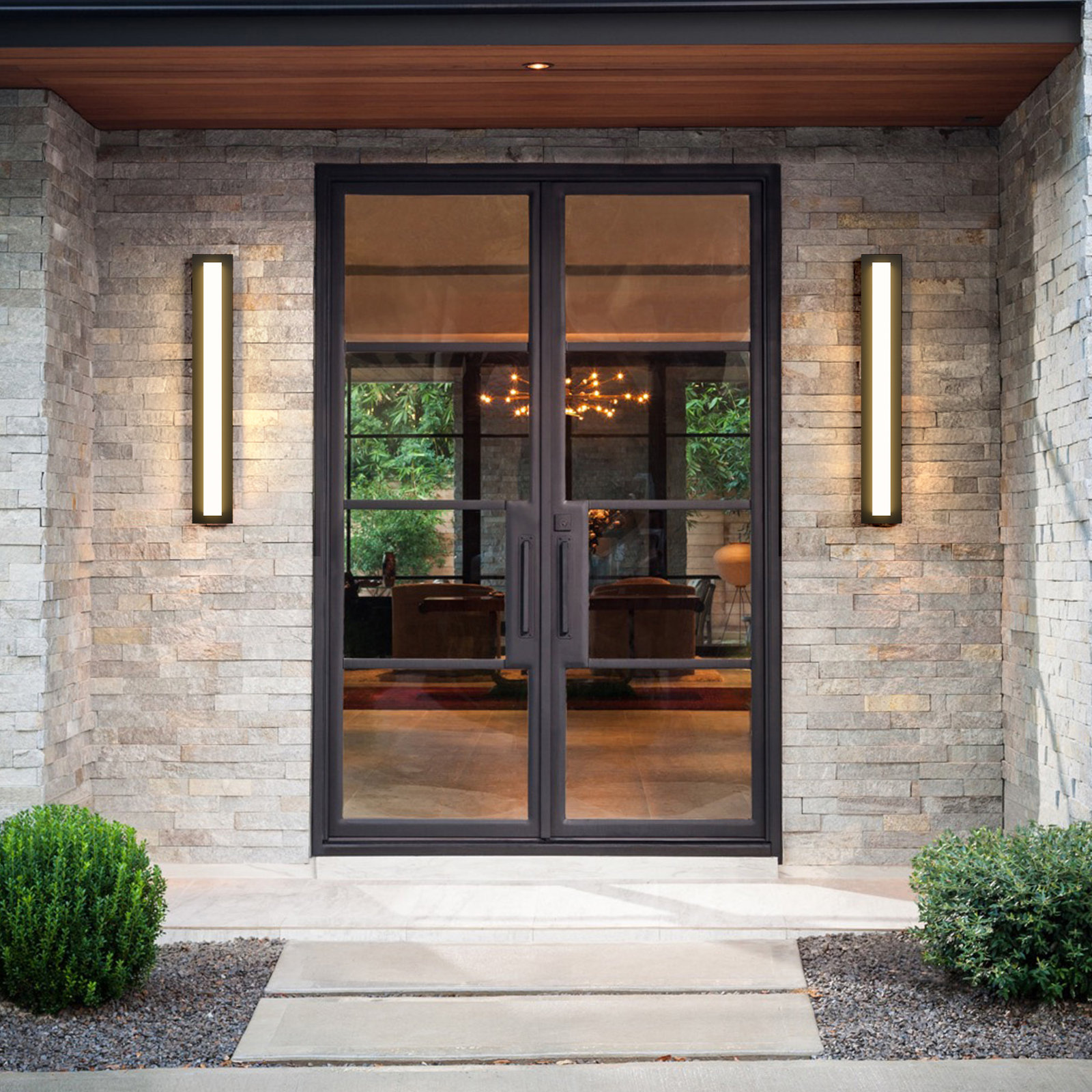 Brayden Studio® Outdoor Sconce, 31.5" H x 4.7" W x 2.1" D
