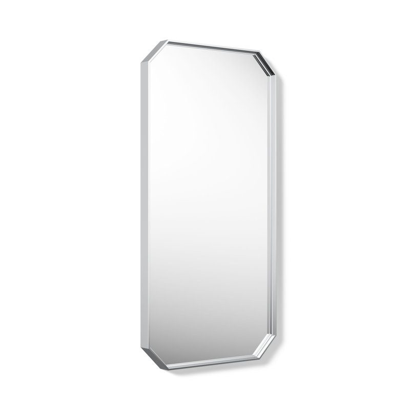 Claude by Studio McGee 18" X 36" Rectangular Framed Mirror, 36.36" x 18.37", Polished Chrome