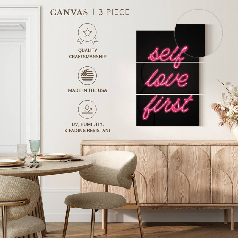 Tergel Neon Self Love First, 65" H x 42" W