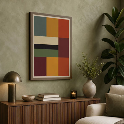 Earth Geometry Geometric - Wrapped Canvas