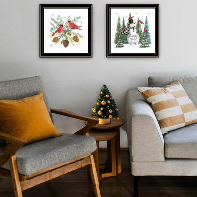 Timeless Beauty Wall Art - 2 Friends, Multicolor, 14"X14", Wood + Paper Living Room