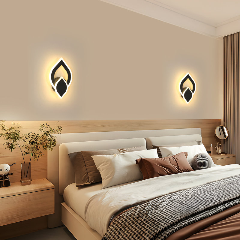 Modern 26.5cm Iron&AcrylicLED Wall Light, 3000, Acrylic/Cast Iron