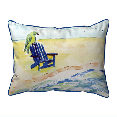 Housse et insert de coussin d'extérieur rectangulaire Parrot and Chair