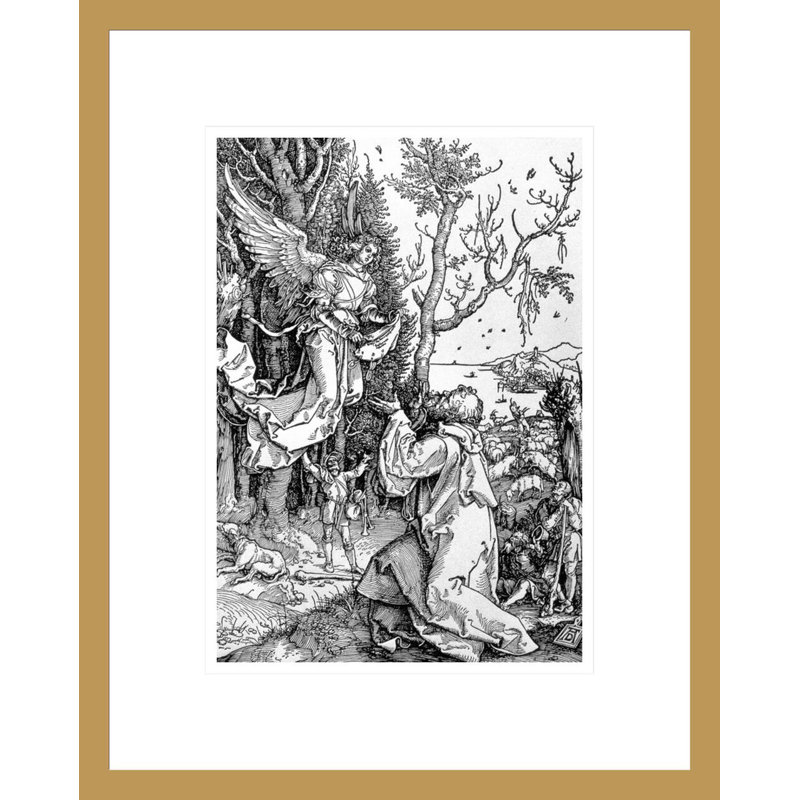 Joachim et l'ange de la série «Life of the Virgin» par Albrecht Dürer, impression giclée sur cadre, H 16,75 po x l 13,41 po