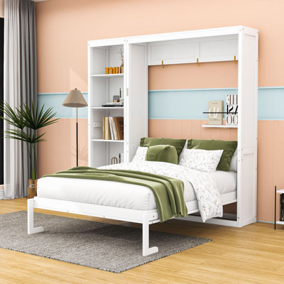 Ellettsville Murphy Bed Wall Bed With Shelves