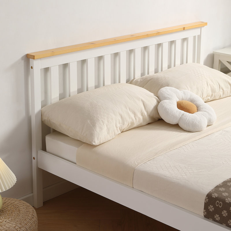 Shane Solid Wood Bed, Kingsize (5'), White