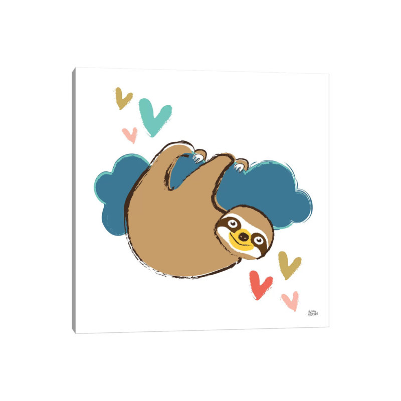 Colorful Sloth II, 93.98 cm H x 93.98 cm W x 1.91 cm D