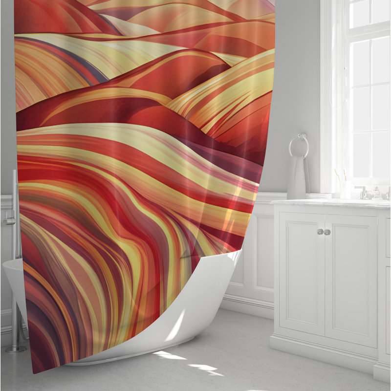 Abstract Shower Curtain, 93" H x 70" W