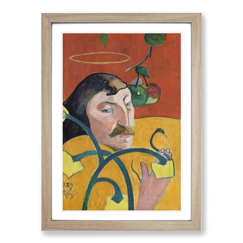 Self-Portrait Vol.2 by Paul Gauguin - Picture Frame Painting, Oak Framed, 48cm H x 36cm W x 2cm D