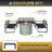 5-Piece Wicker Conversation Set with Round Alloy Steel Fire Pit. Comes with Black Cushion