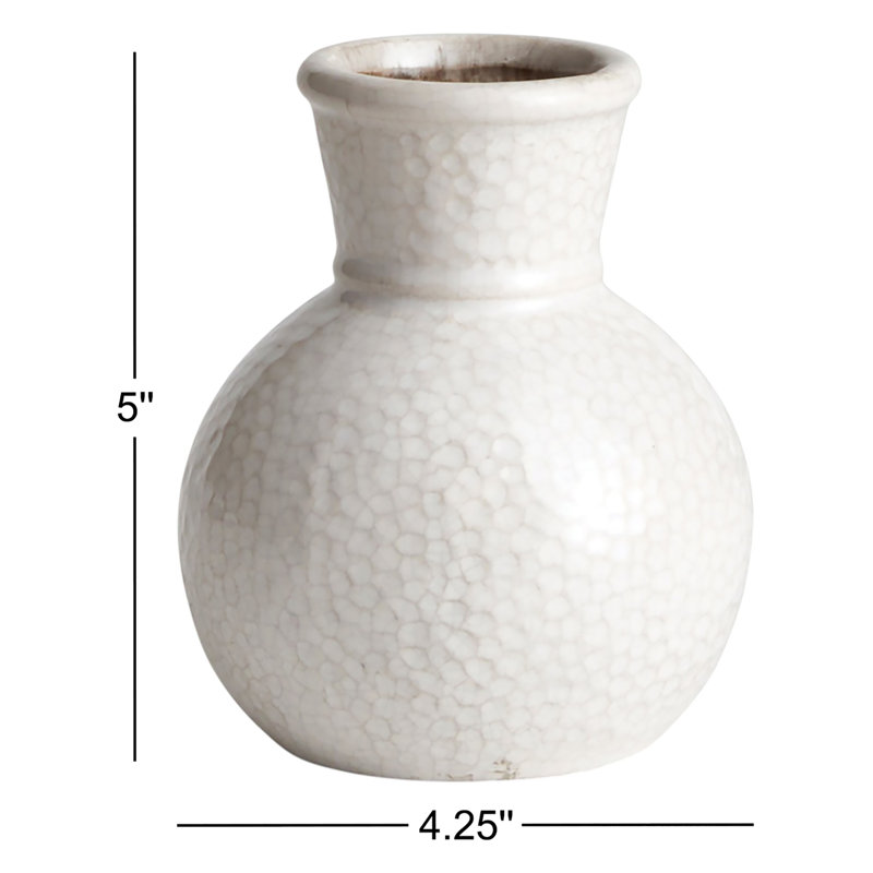 Vase de table Cecil, H 5 po x l 4,25 po x P 4,25 po