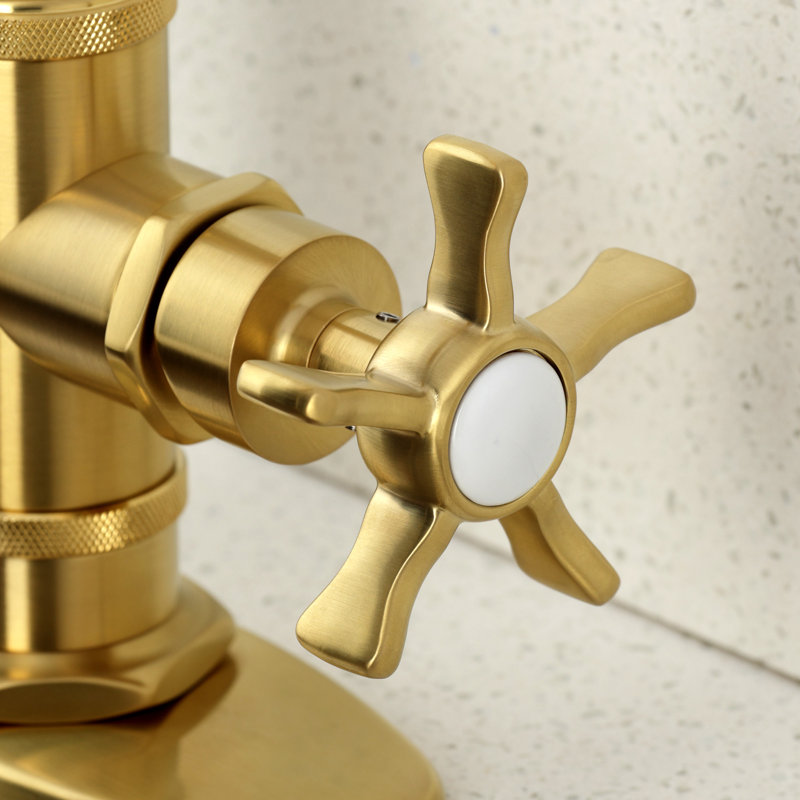 Kingston Brass Hamilton Single-Handle 1-Hole Deck Mount Bar Faucet, Brushed Brass