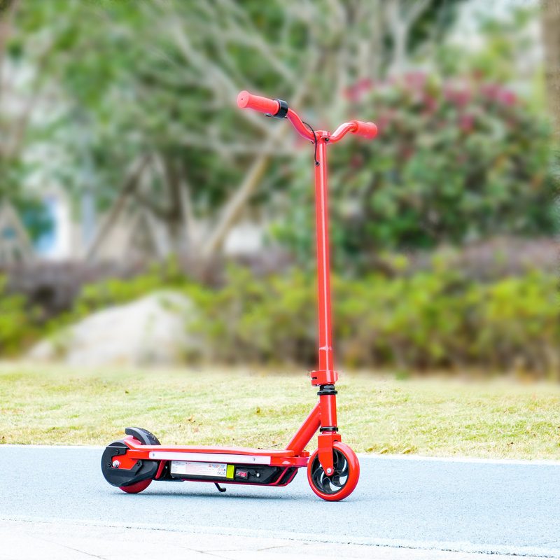 AIYAPLAY Electric Scooter for Ages 6 to 14 Years, with Colourful Lights, Red