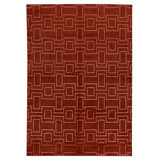Hand Knotted Area Rug in Red