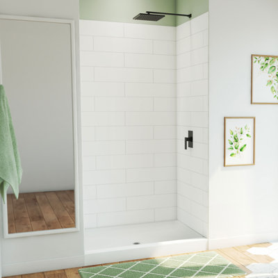 Cabine de douche et base rectangulaire Dreamstone l 48 x P 34 x H incluse