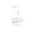 Elegant Adjustable Chandelier with Fabric Cap, White & Gold Finish, 11.4 x 8.3 inches (Cap), 16.3 - 21.5 inches (Total Height) | Socket Type: E27 Max 40W | Perfect for Living Room & Dining Areas, Modern Design-257670701-257670710