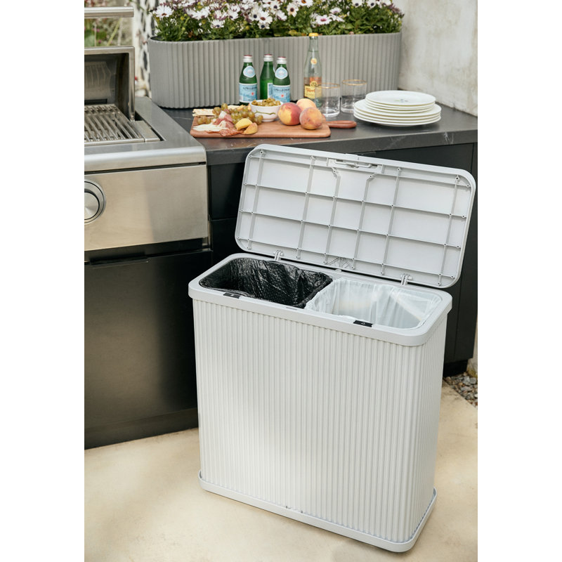 Poubelle Veradek Tambour, White, Ensemble de 1