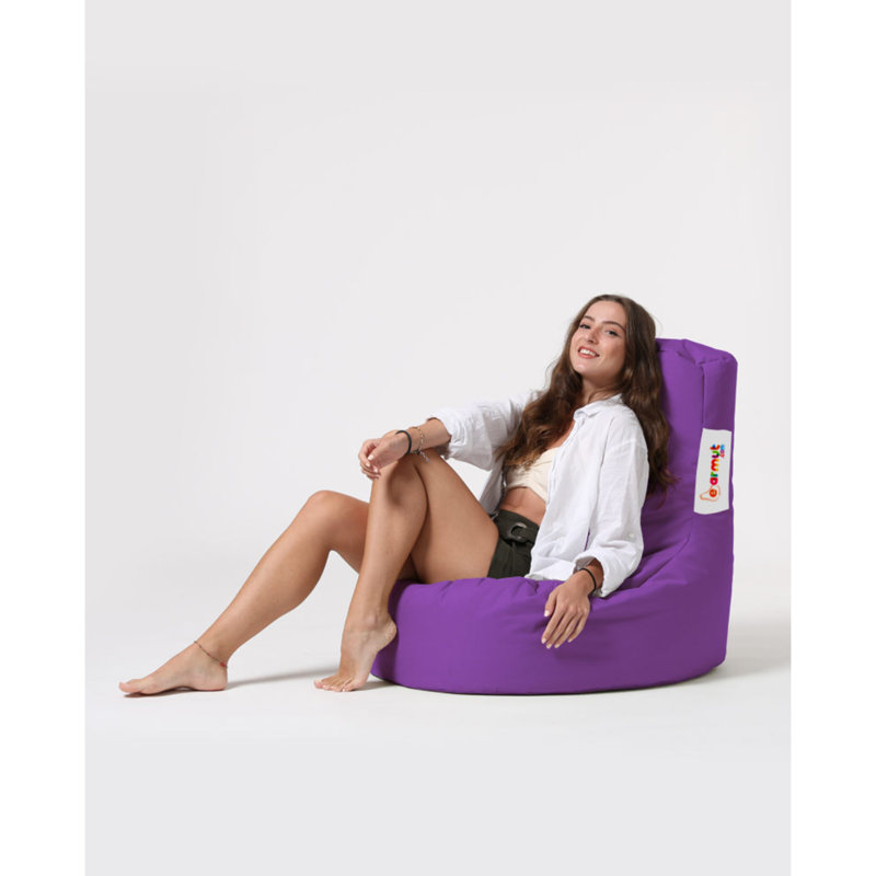 Canapé à billes standard pour l'extérieur, 100 % polyester mauve