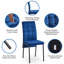 Chaise d'appoint capitonnée en velours bleu foncé