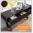 52 Inch Mid Century Farmhouse Fluted Console Table With Storage, Solid Wood Legs For Entryway, Living Room, And Hallway-1716273816