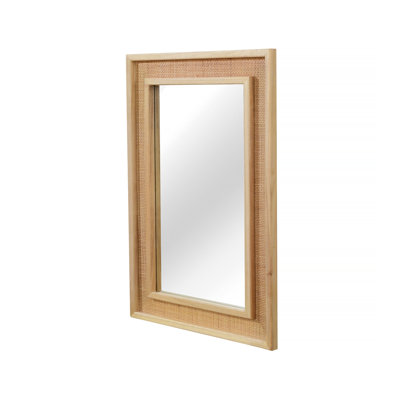 Rectangle Wood Frame Decorative Mirror for Home Decor
