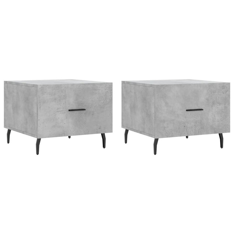 Four Leg Coffee Table with Storage, concrete grey