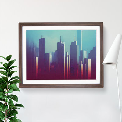 Flowing City Skyline Architecture - Single Picture Frame Painting