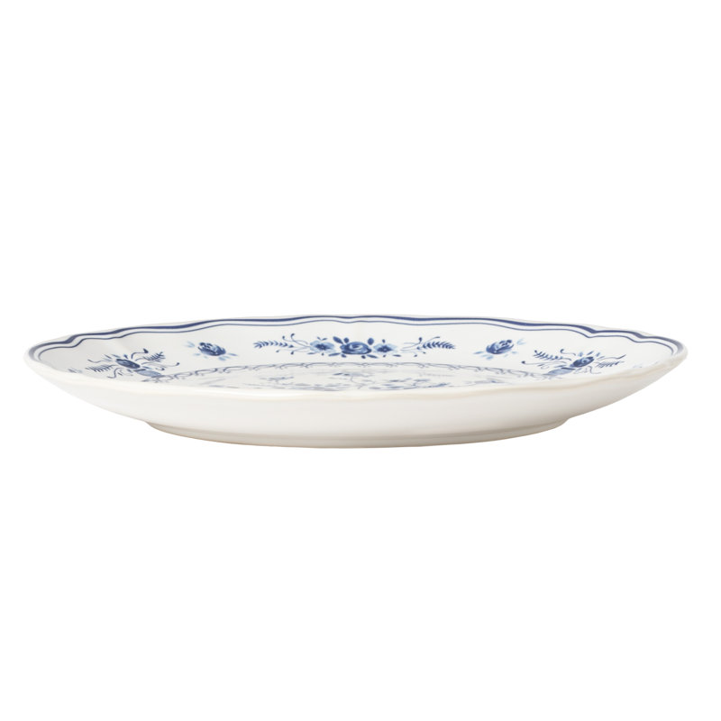 Vila Salad Plates, White/Blue