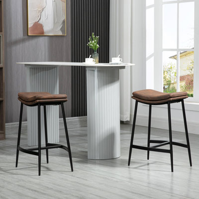 Hallettsville Upholstered Counter Stool with Metal Frame
