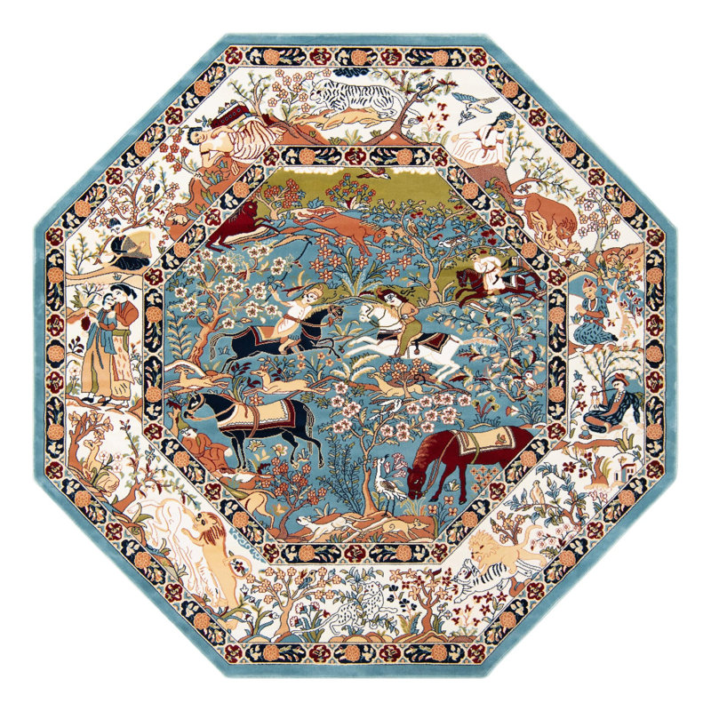 Ledger Oriental Indoor Rug, Octagon 7'10" x 7'10"