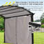 Pergola arquée 10 pi x 10 pi avec auvent et rideaux d'intimité - Structure en acier robuste pour patio et cour arrière - gris-109011404