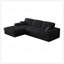 Canapé modulaire moderne en mousse de velours côtelé avec inclinable et configuration en L, soutien du cou et coussins décoratifs pour un confort et une polyvalence ultimes.-117948901