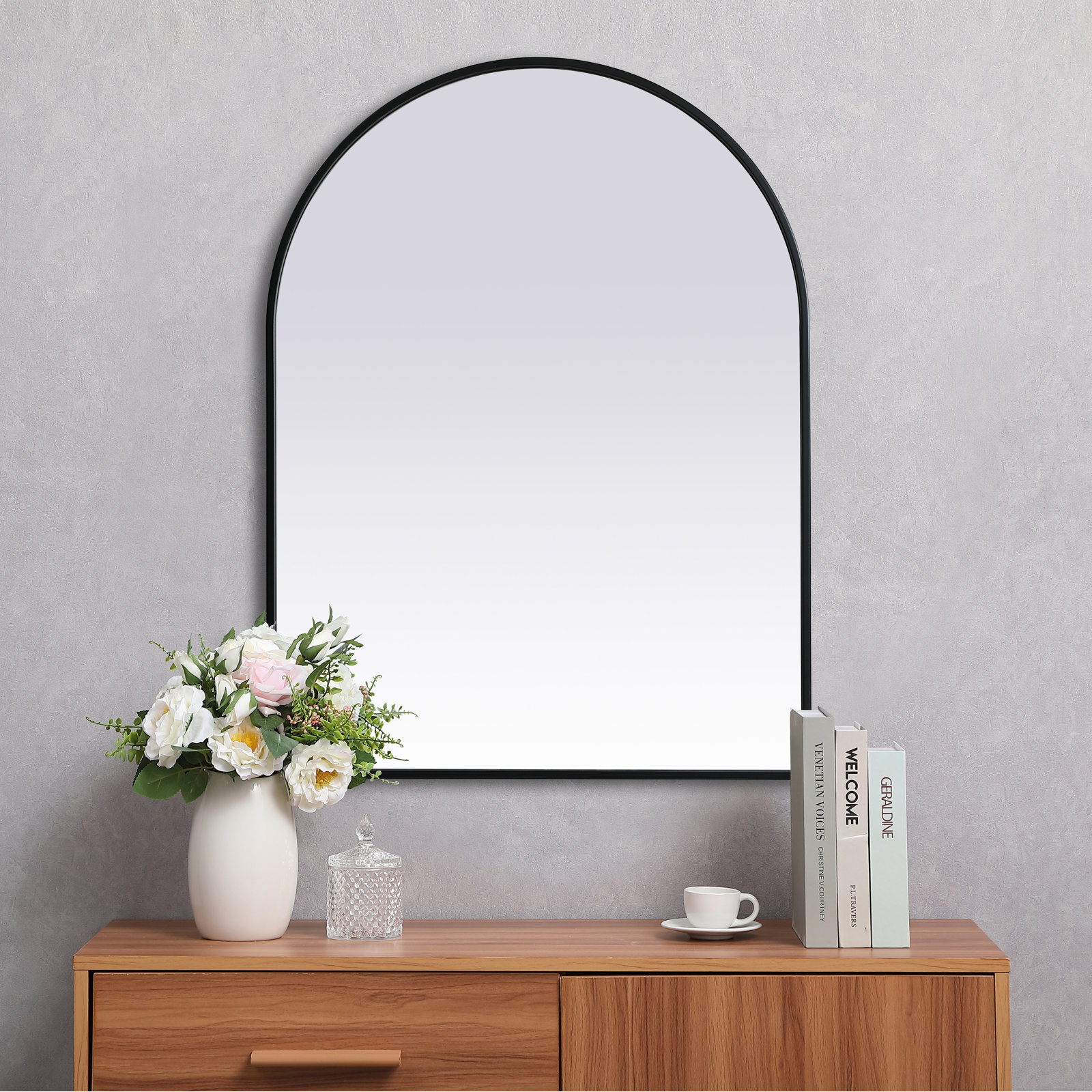 Sabine 36" Accent Mirror, Black, 36" x 27"