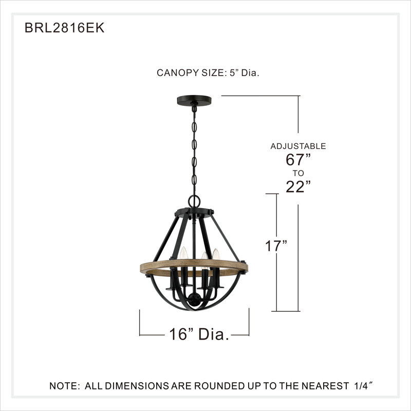 Luminaire suspendu géométrique 4 lumières Thiele