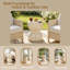 Table d'appoint en sablier Faux Travertine