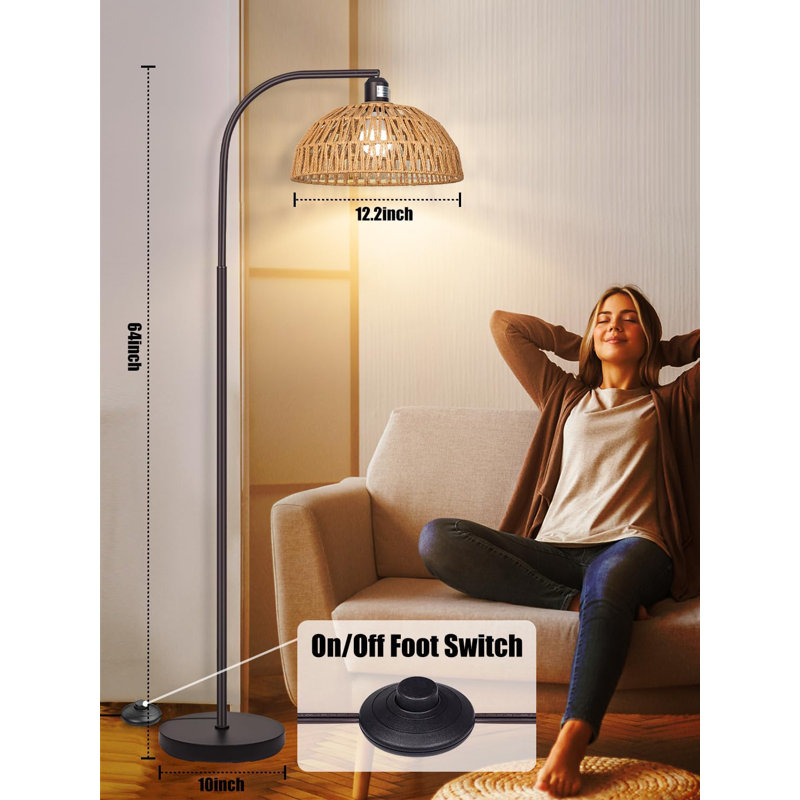 Lampe sur pied arquée 64 po Alycen