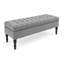 Cubed Tufted Rectangle Ottoman Storage Bench, Upholstered Plush Velvet Shoe Bench with Black Turned Wooden Legs-1966219086-1966219123