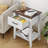 2Pcs End Table With Drawer, 2 Tiers-1012493267-1012493264