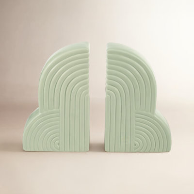 Ceramic Arch Decorative Bookends